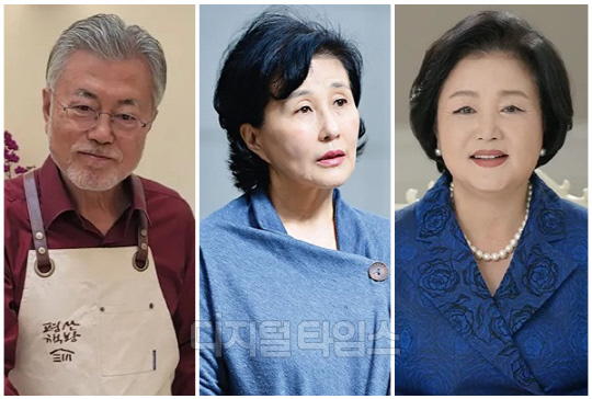 (왼쪽부터) 문재인 전 대통령, 전여옥 전 국회의원, 김정숙 여사. <디지털타임스 DB>